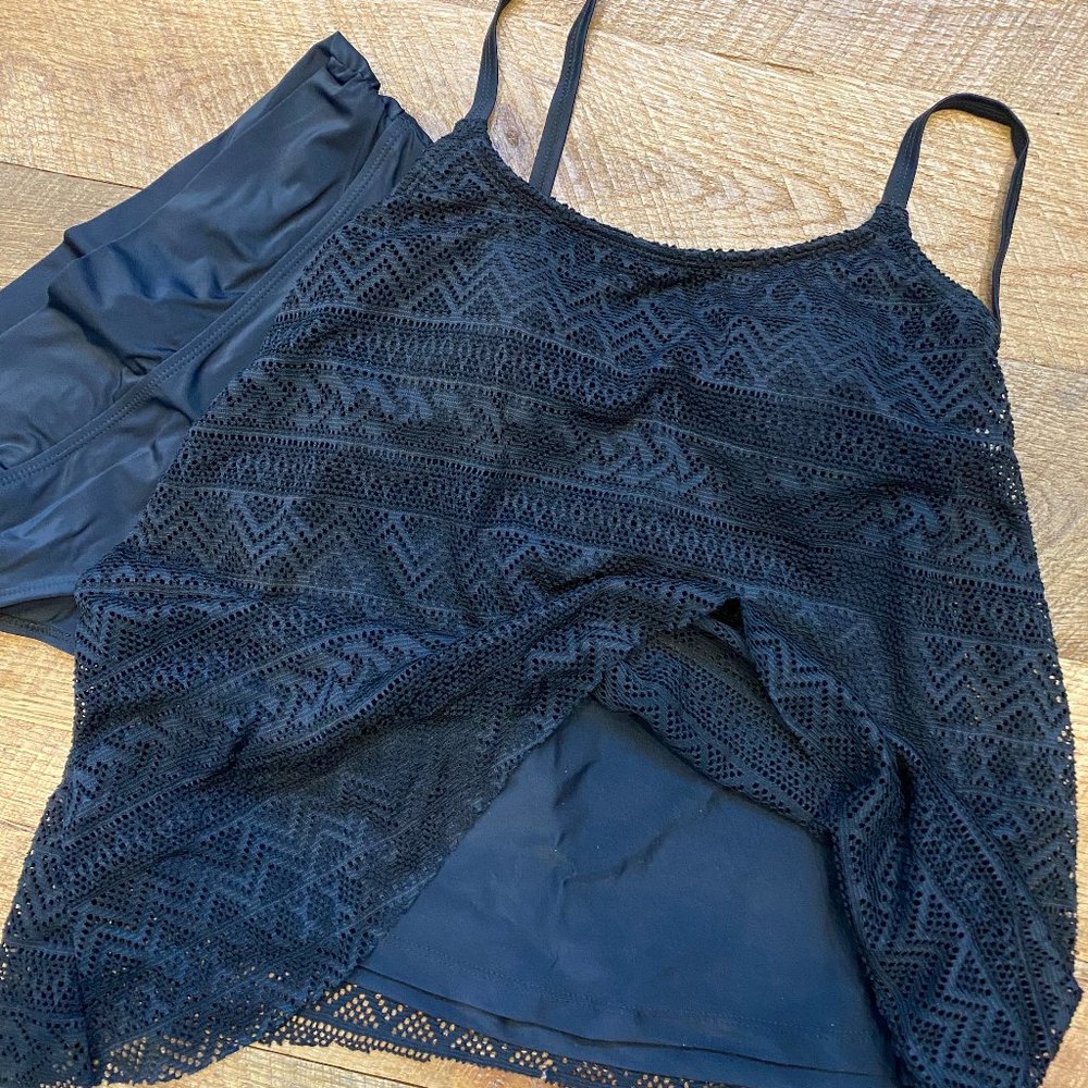 Zesica Women’s lace camisole tankini set - Picture 3 of 3